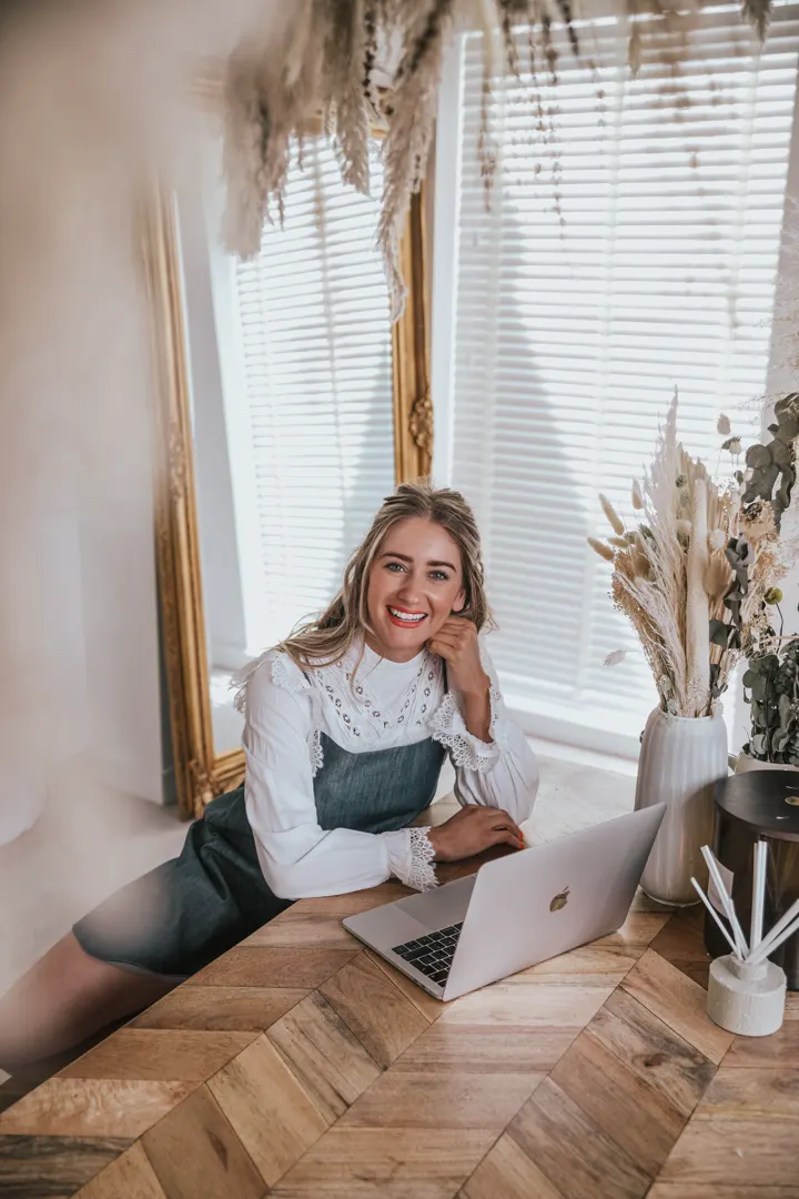 Mary-Anne Da’Marzo at her desk in April 2021, building Firebelly