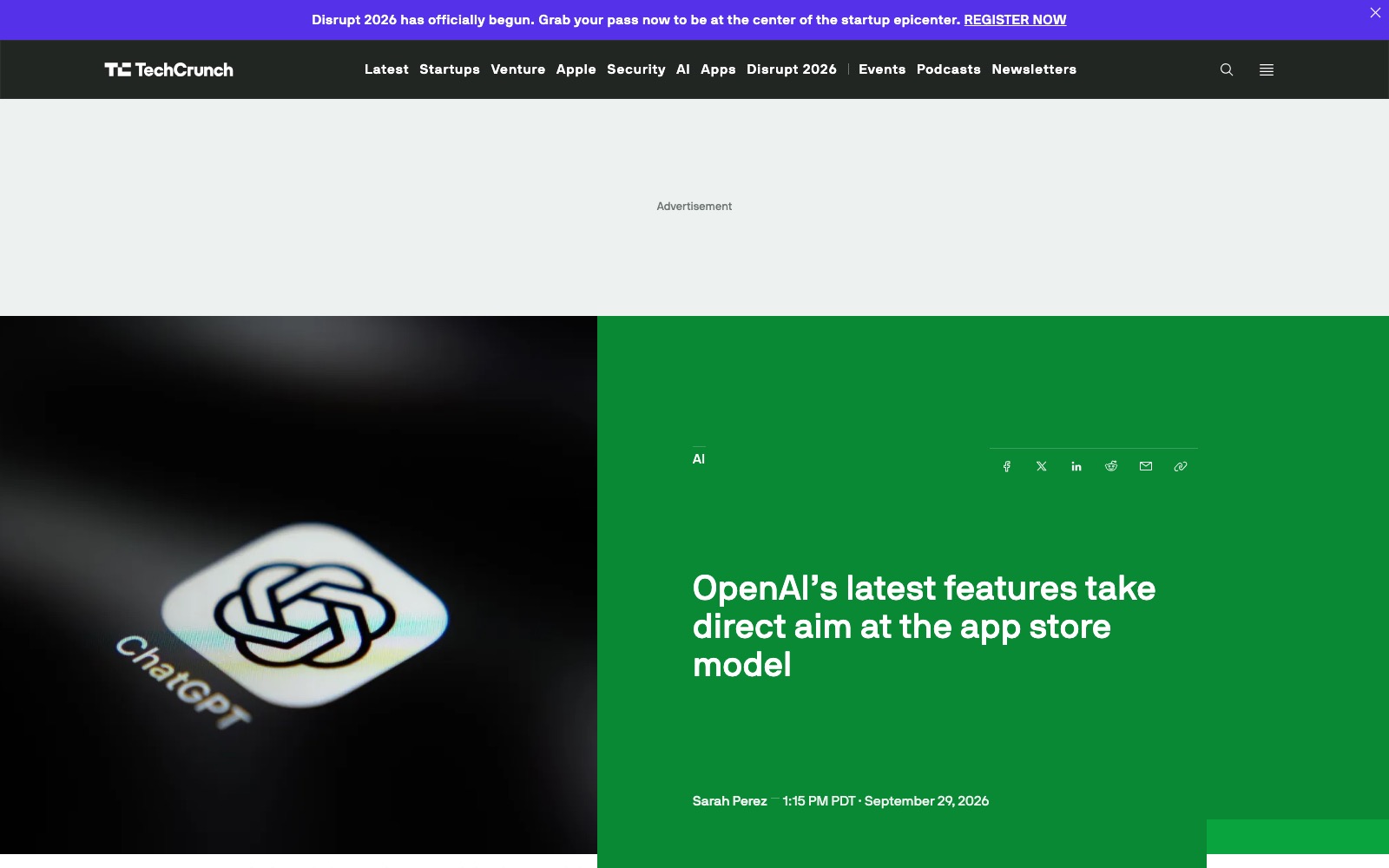 TechCrunch: OpenAI's latest features take direct aim at the app store model